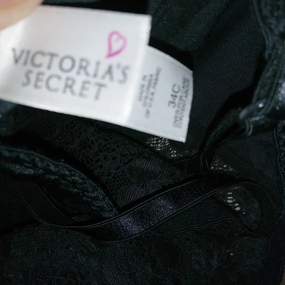 Victoria Secret 34C Black Bustier Garter Belt Lingerie - Picture 4 of 7